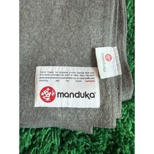 Manduka Recycled Wool Yoga Blanket Grey Meditation Prop Eco Friendly Throw